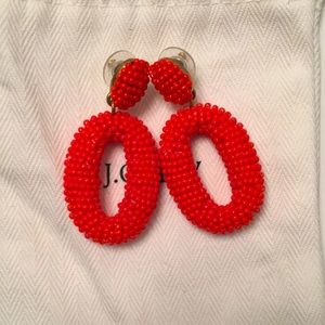 JCrew Factory Orange Beaded Earrings